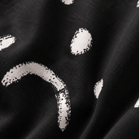 La Boutique Kimono Kimono Polyester Noir Imprimé Smileys