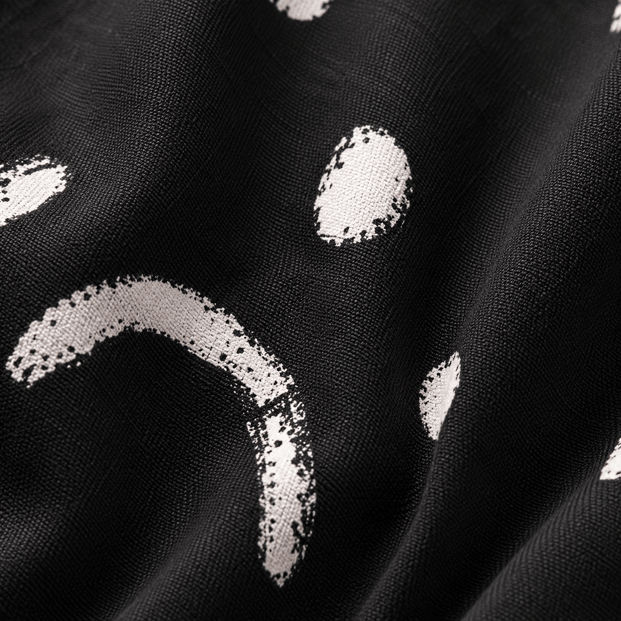 La Boutique Kimono Kimono Polyester Noir Imprimé Smileys
