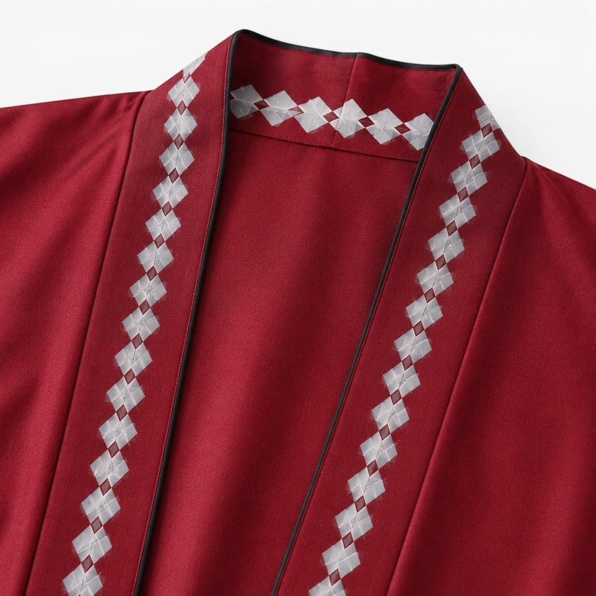 La Boutique Kimono Kimono Polyester Rouge Imprimé Japonais