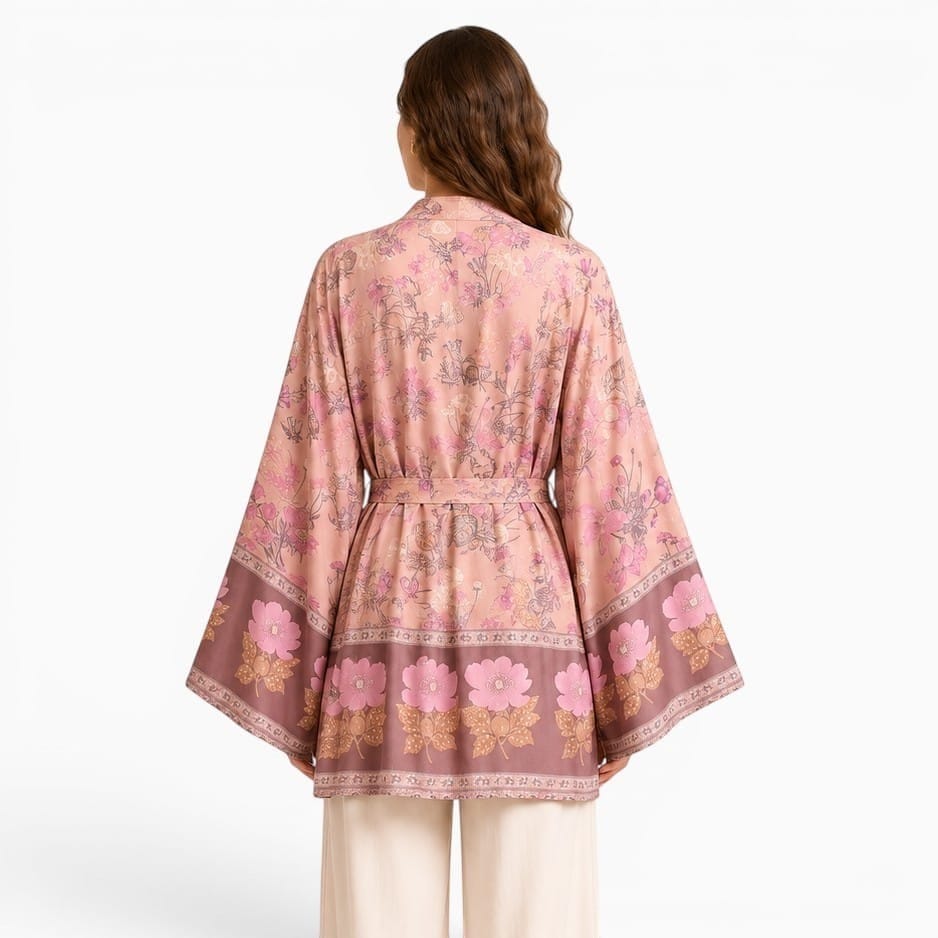 La Boutique Kimono Kimono Printemps Rose Floral