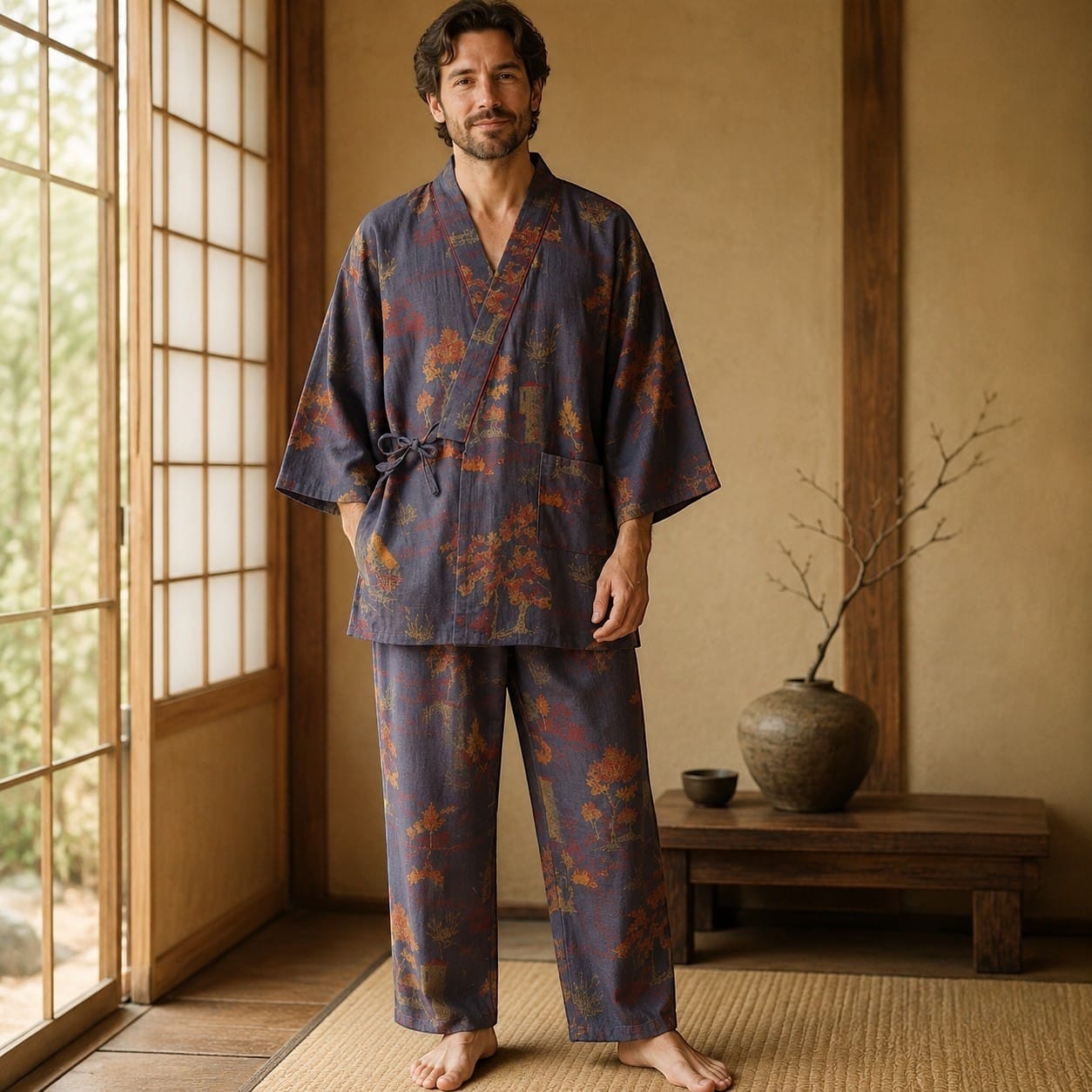 La Boutique Kimono Kimono Pyjama Japonais En Coton