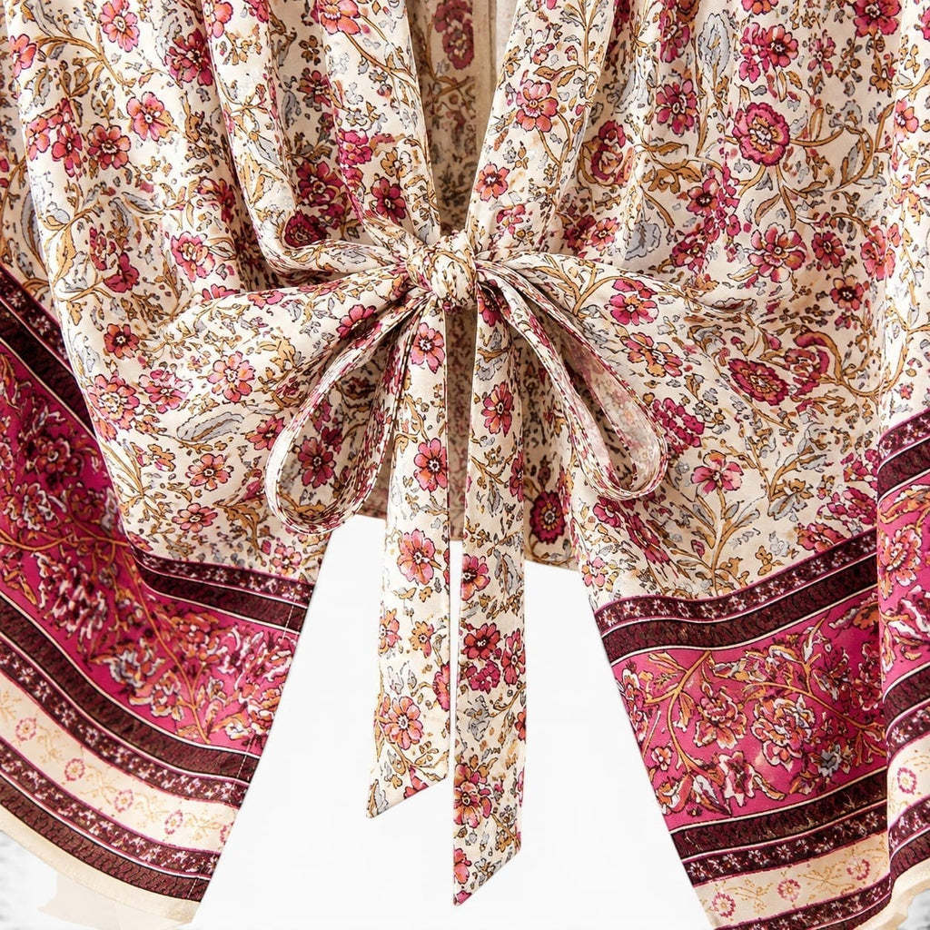 La Boutique Kimono Kimono Rayon Court Fleuri