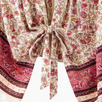 La Boutique Kimono Kimono Rayon Court Fleuri
