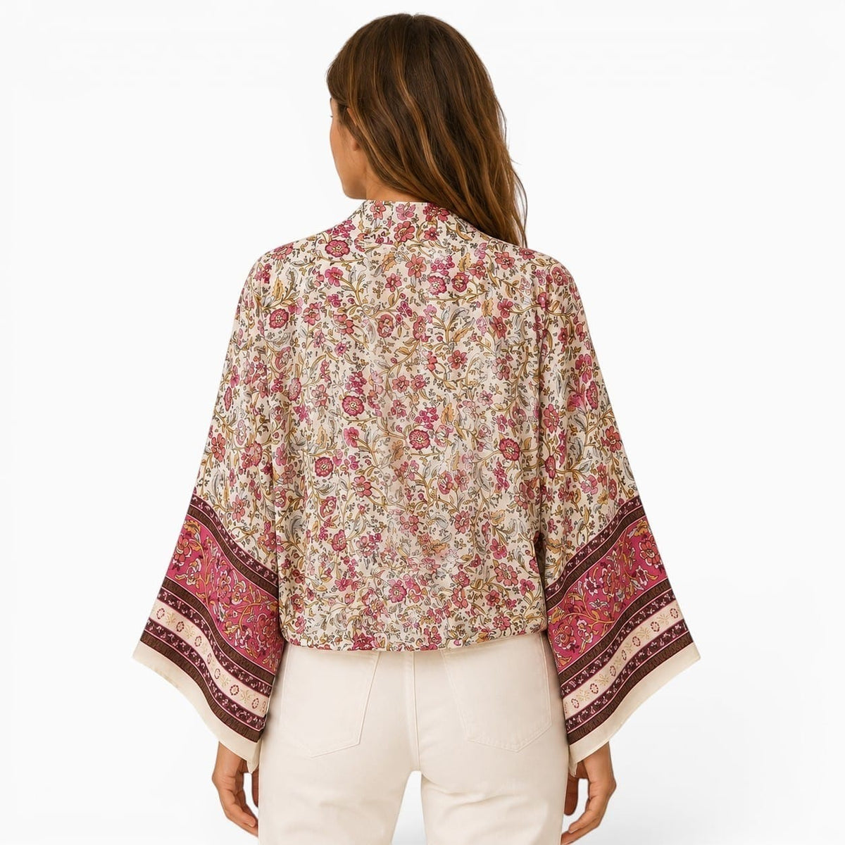 La Boutique Kimono Kimono Rayon Court Fleuri