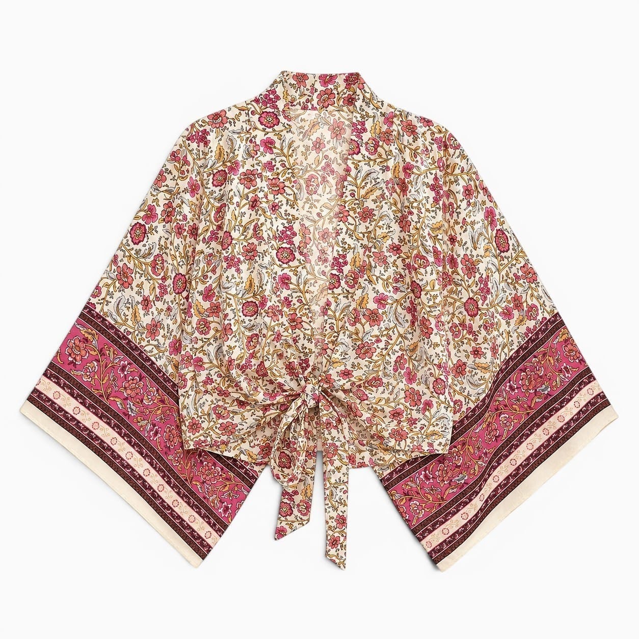 La Boutique Kimono Kimono Rayon Court Fleuri