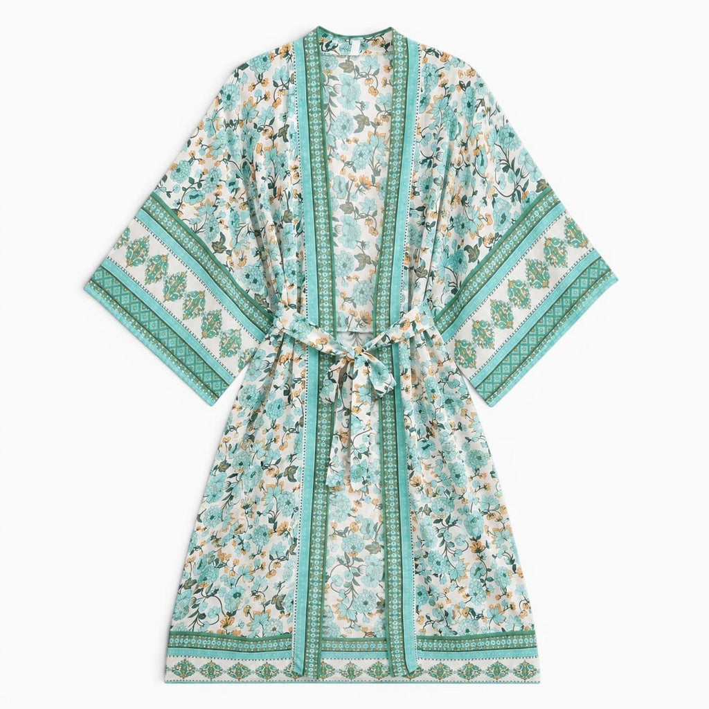 La Boutique Kimono Kimono Rayonne Long Fleuri