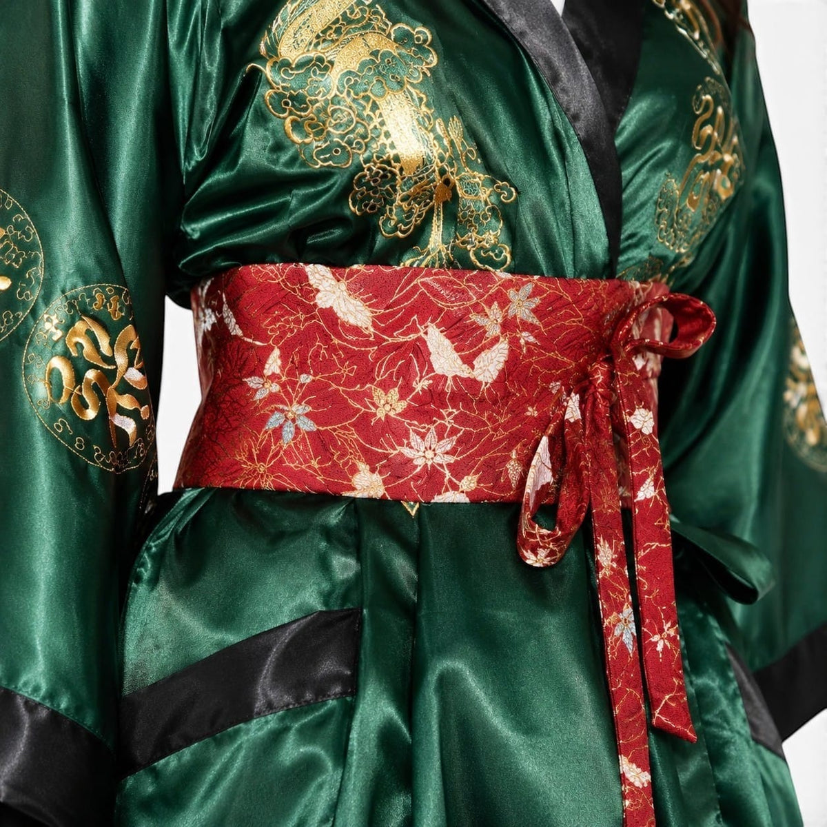 La Boutique Kimono Kimono Satin Vert Émeraude
