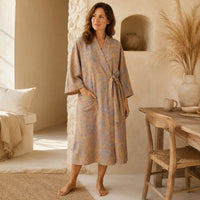La Boutique Kimono Kimono Traditionnel Fleuri Coton