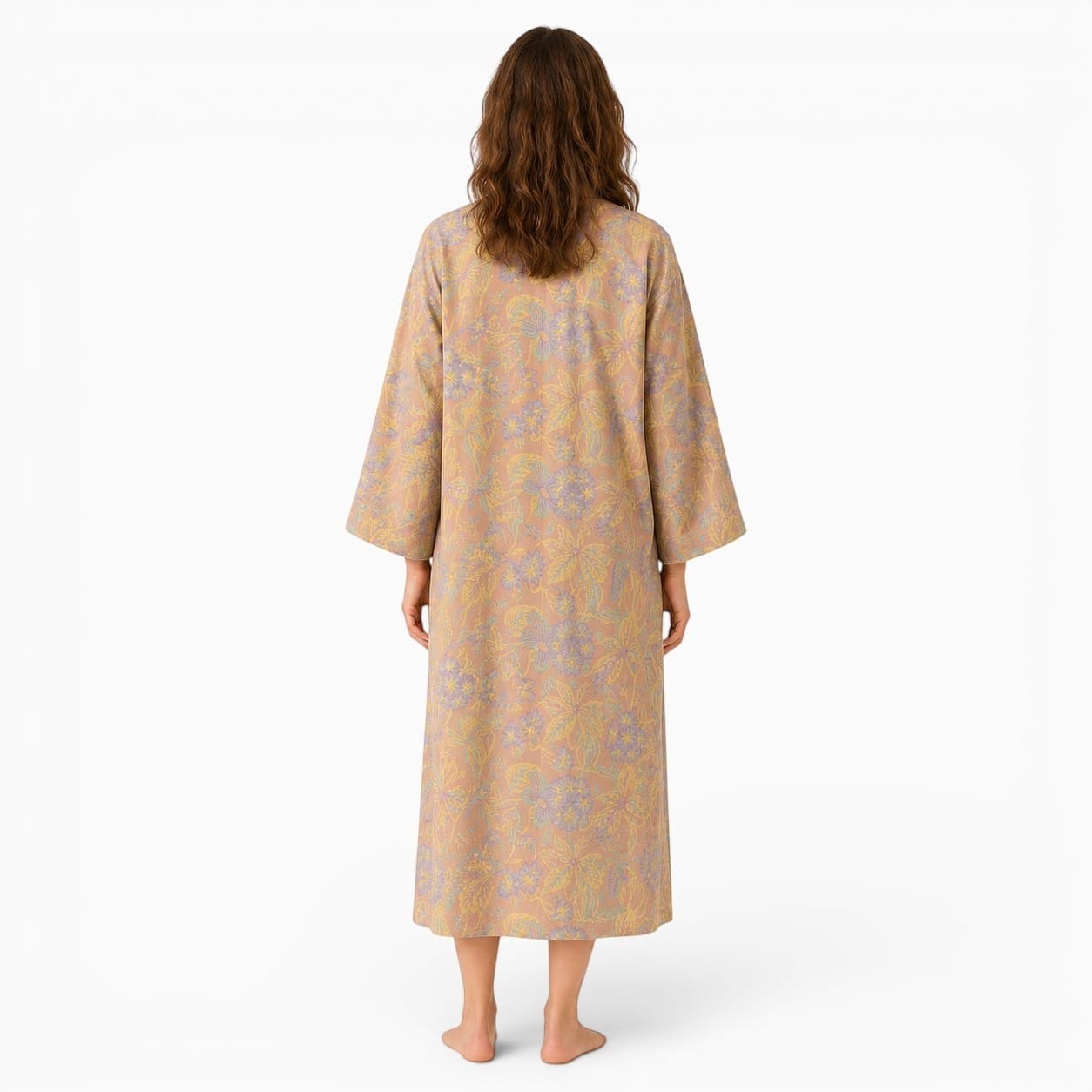 La Boutique Kimono Kimono Traditionnel Fleuri Coton