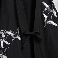 La Boutique Kimono Kimono Traditionnel Noir Brodé