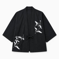 La Boutique Kimono Kimono Traditionnel Noir Brodé