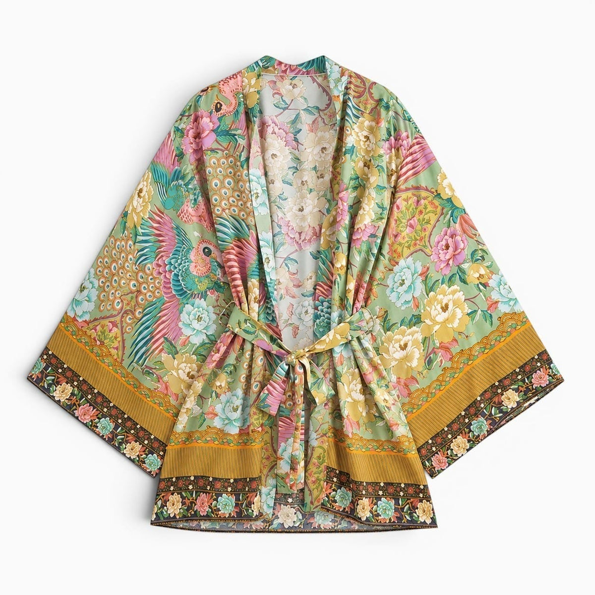La Boutique Kimono Kimono Vert Imprimé Floral