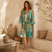 La Boutique Kimono Kimono Vert Mi-long