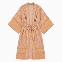 La Boutique Kimono Kimono Viscose Saumon Imprimé Floral