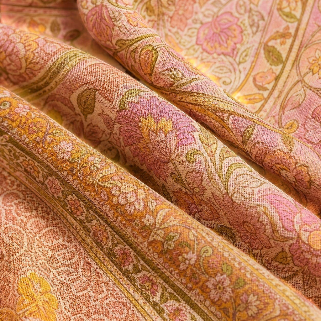 La Boutique Kimono Kimono Viscose Saumon Imprimé Floral