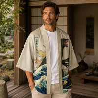 La Boutique Kimono Motif Kimono Japonais Godzilla Haori