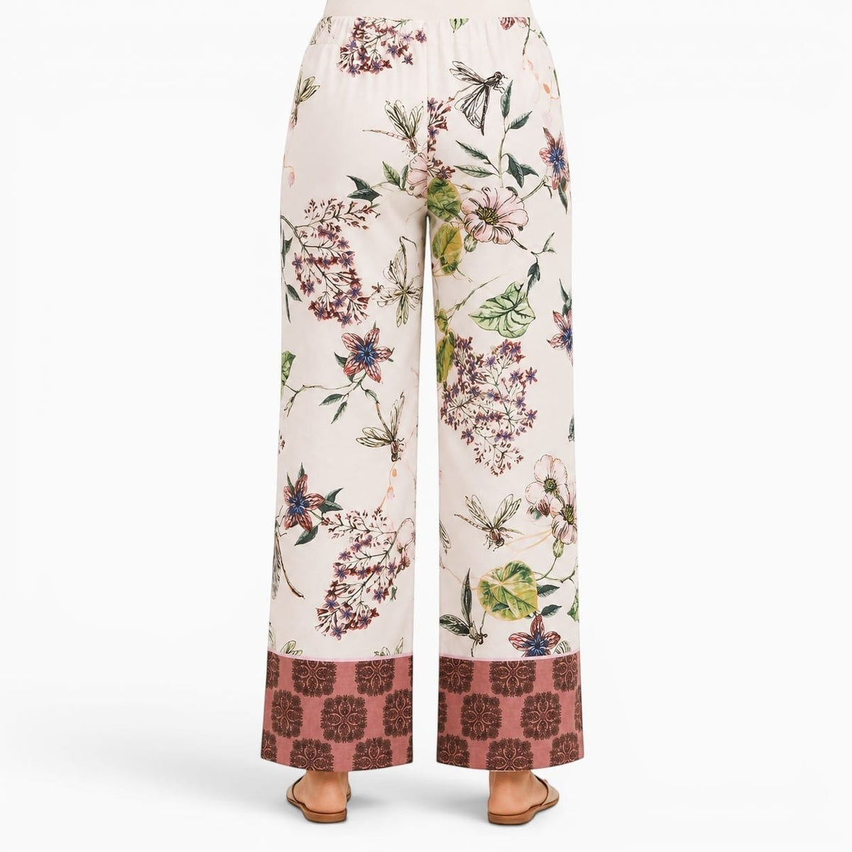 La Boutique Kimono Pantalon Blanc Fleuri Femme