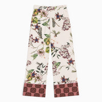 La Boutique Kimono Pantalon Blanc Fleuri Femme