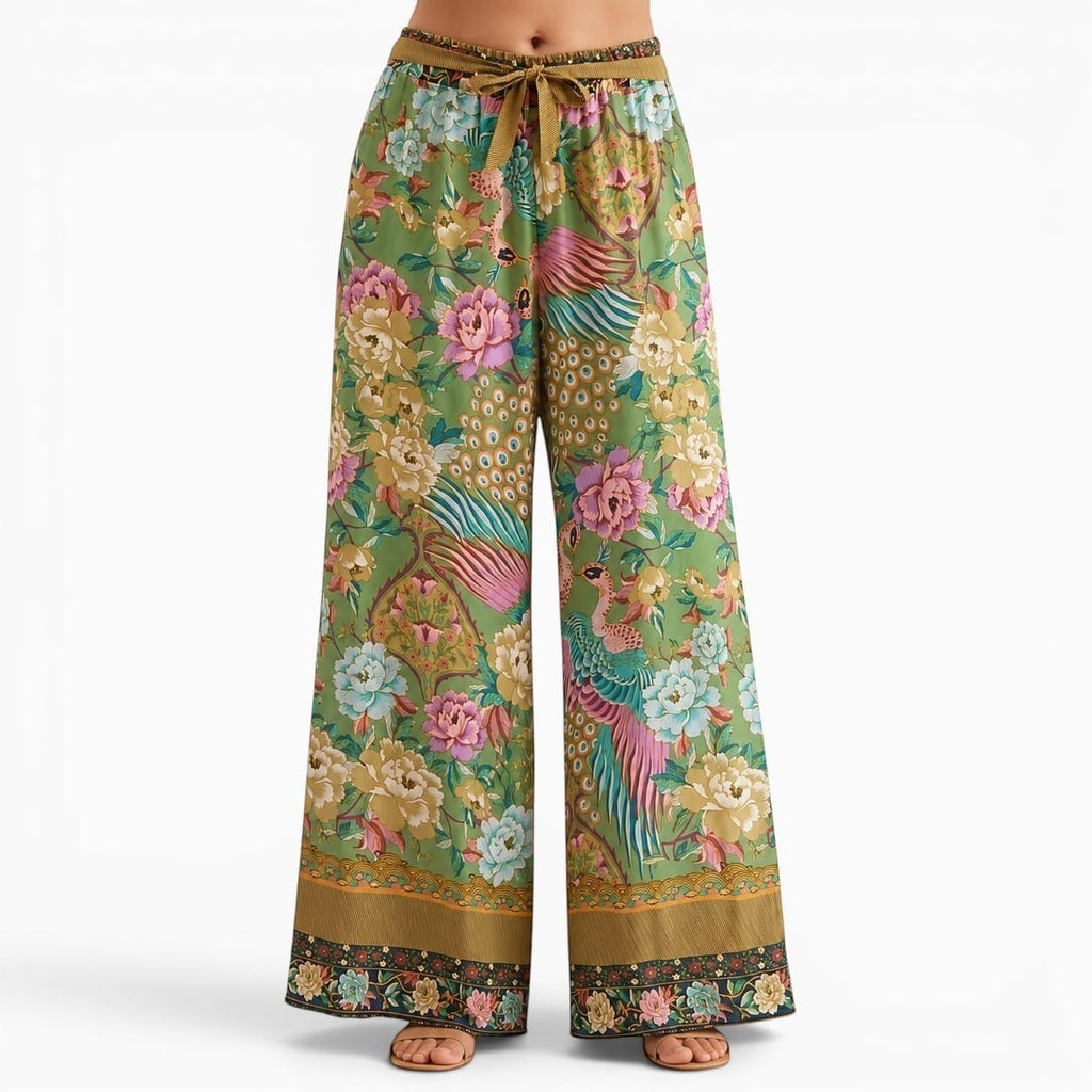 La Boutique Kimono Pantalon Fleuri Large Femme