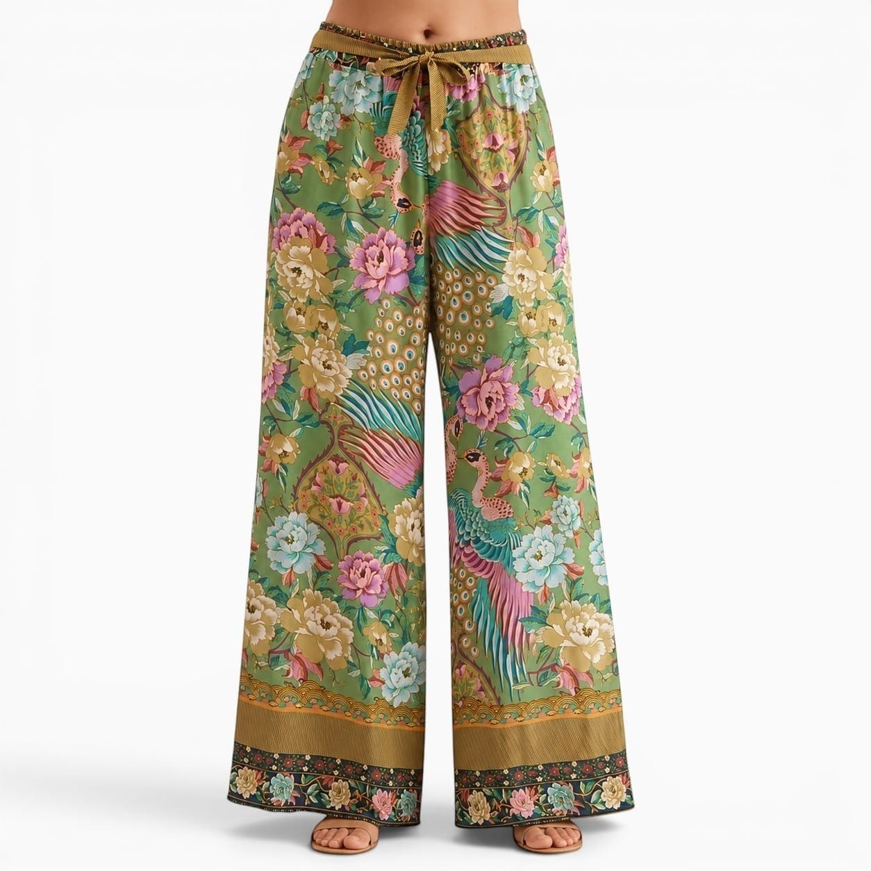 La Boutique Kimono Pantalon Fleuri Large Femme