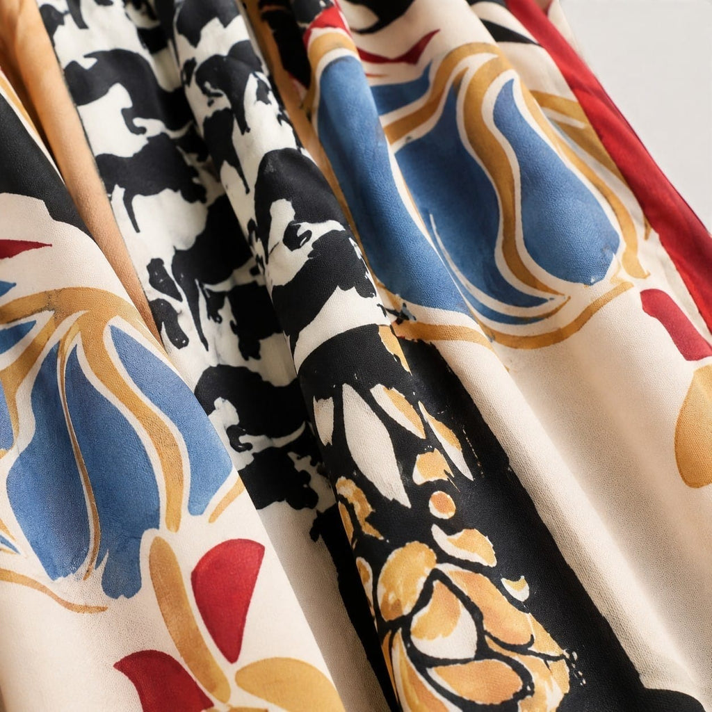 La Boutique Kimono Pantalon Kimono Multicolore Large Été
