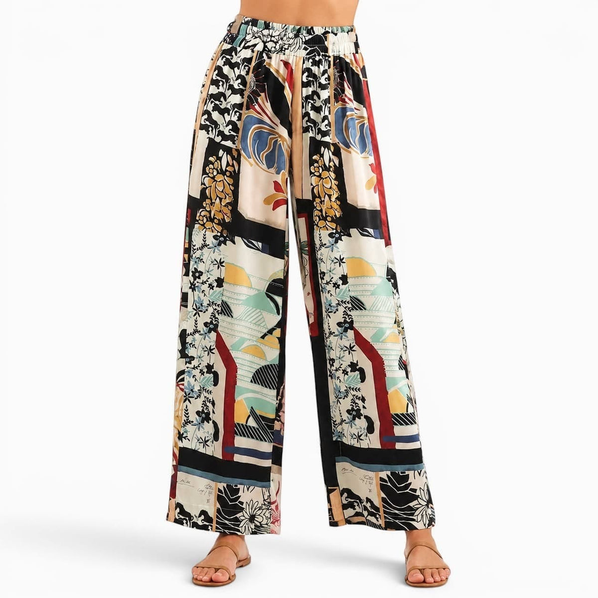 La Boutique Kimono Pantalon Kimono Multicolore Large Été