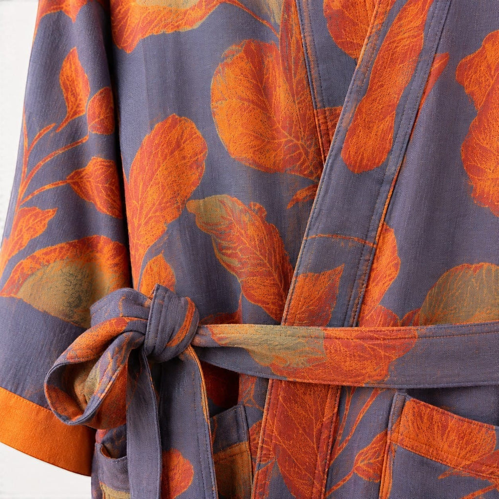 La Boutique Kimono Peignoir Kimono Homme Bleu et Orange