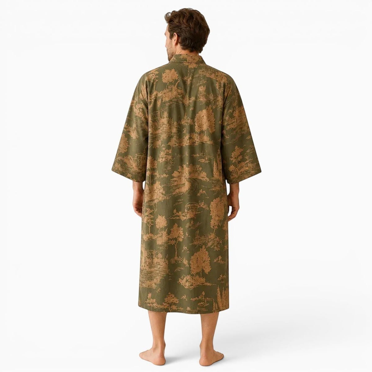 La Boutique Kimono Peignoir Kimono Homme Motif Paysage Jacquard
