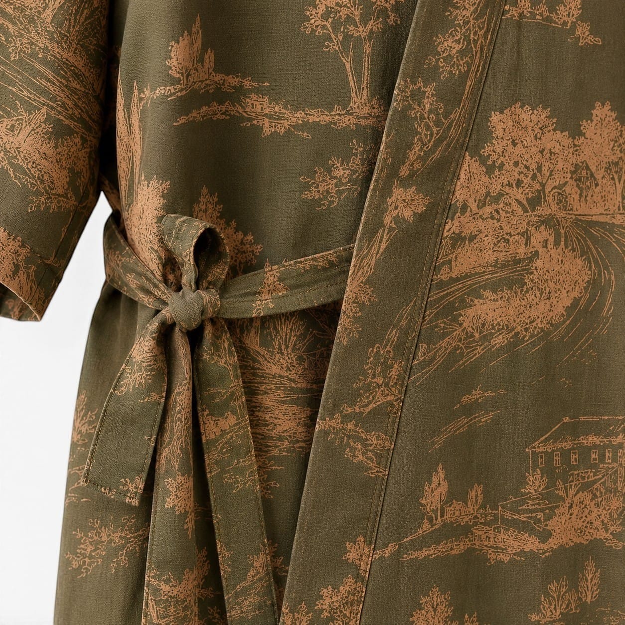 La Boutique Kimono Peignoir Kimono Homme Motif Paysage Jacquard