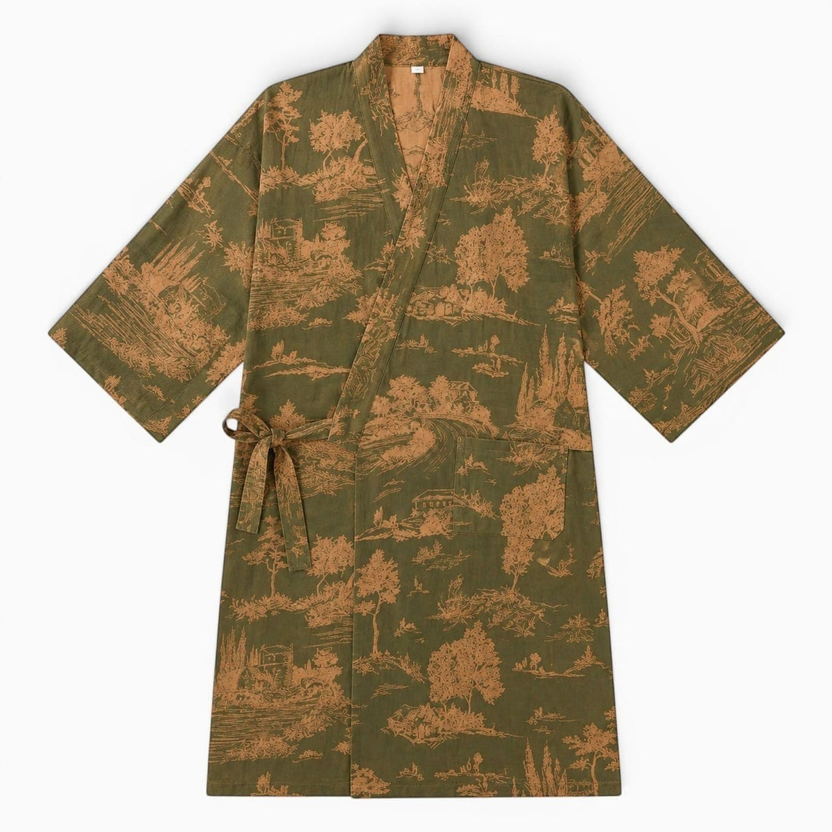 La Boutique Kimono Peignoir Kimono Homme Motif Paysage Jacquard