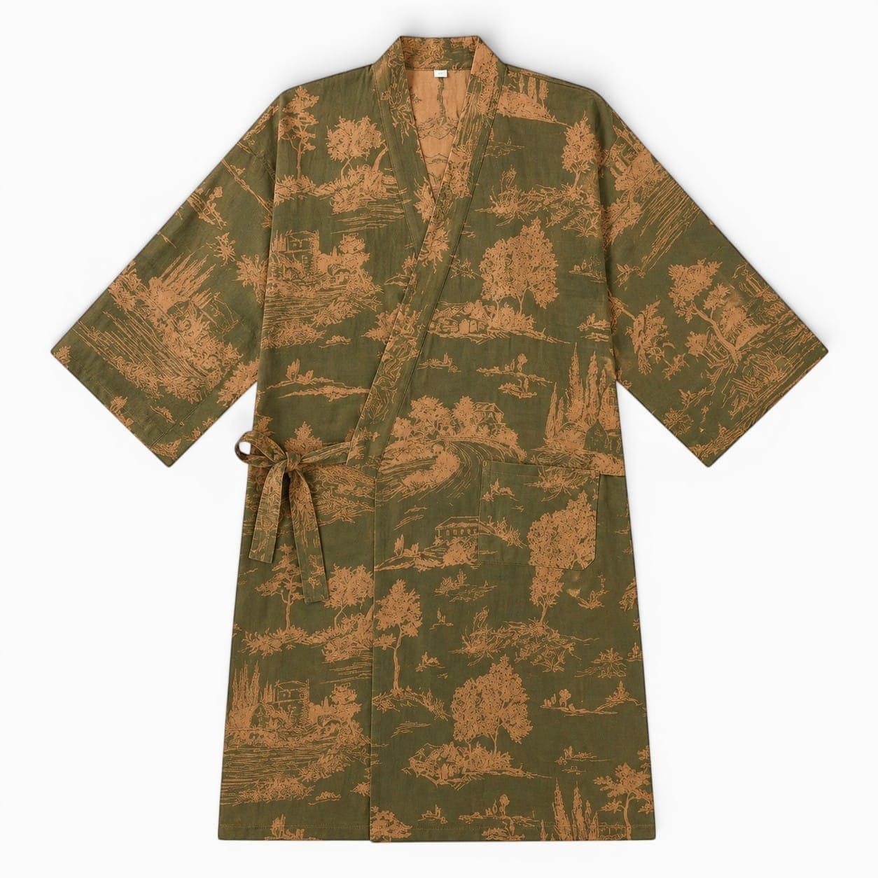 La Boutique Kimono Peignoir Kimono Homme Motif Paysage Jacquard