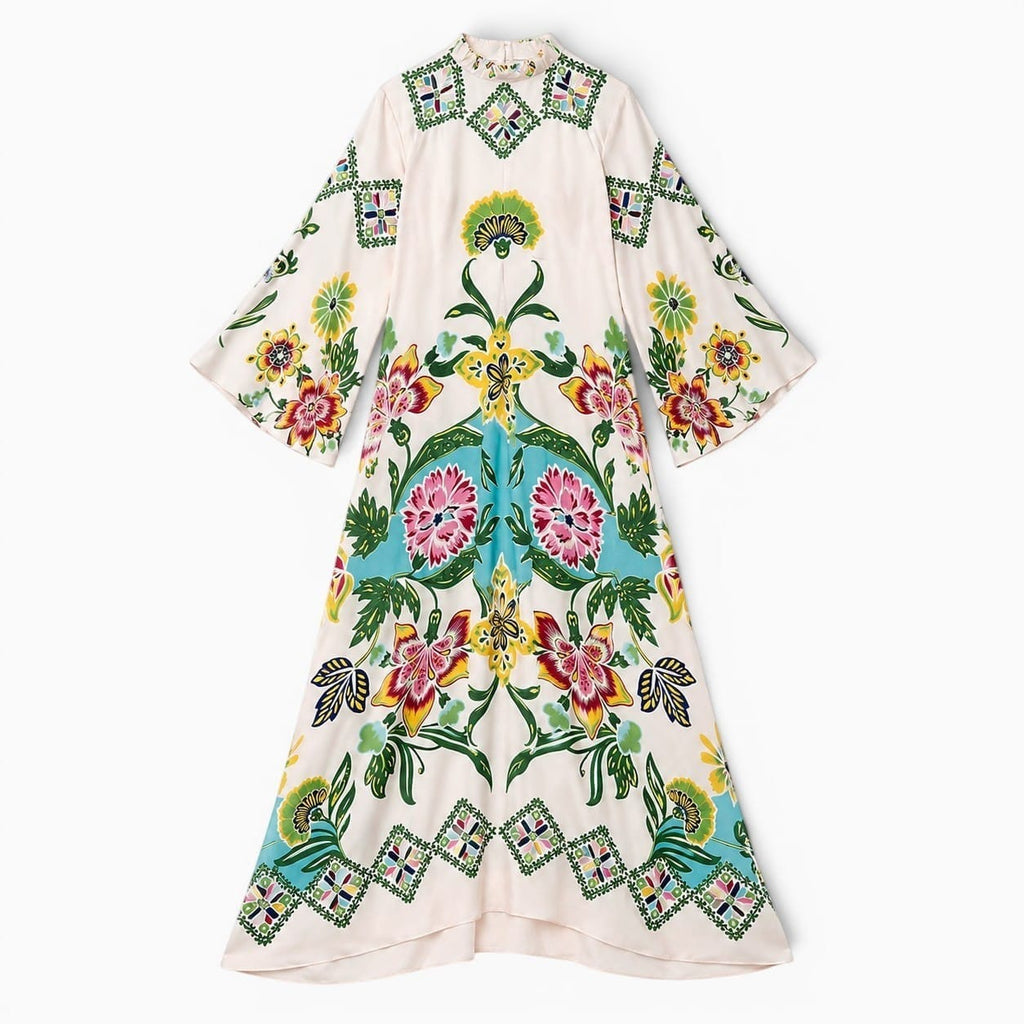 La Boutique Kimono Robe Longue à Fleurs Femme