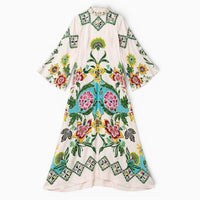 La Boutique Kimono Robe Longue à Fleurs Femme