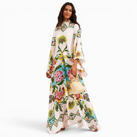 La Boutique Kimono Robe Longue à Fleurs Femme