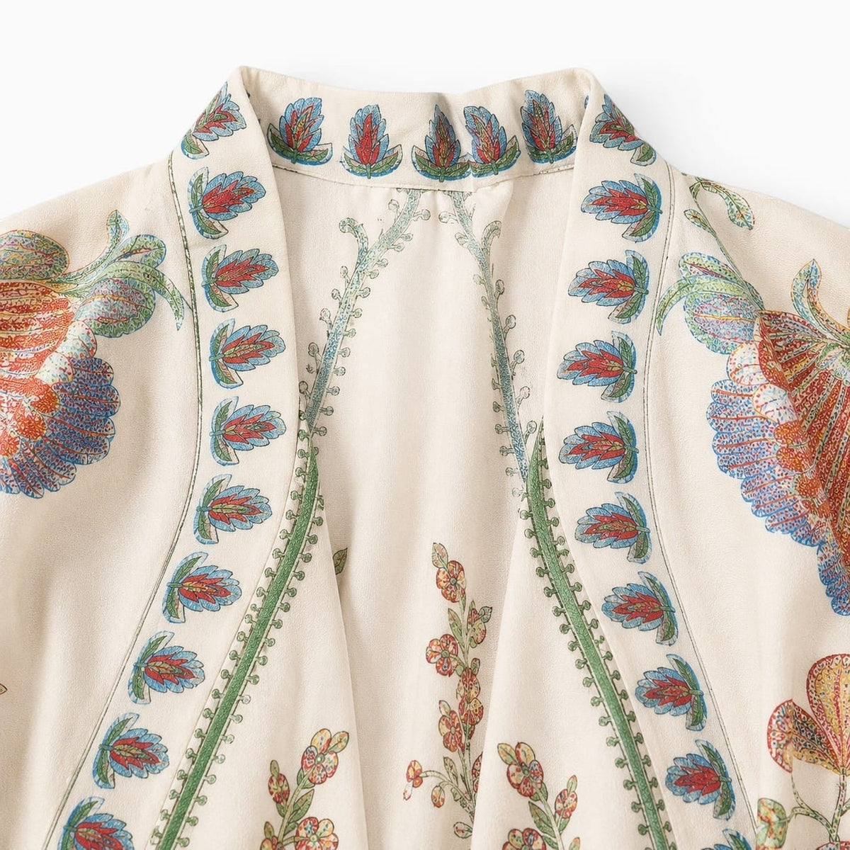 La Boutique Kimono Robe Longue Blanche Fleuri