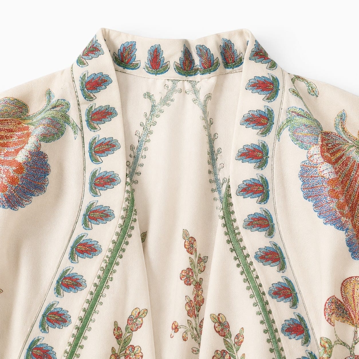 La Boutique Kimono Robe Longue Blanche Fleuri