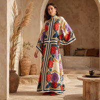 La Boutique Kimono Robe Longue Fleurie Femme