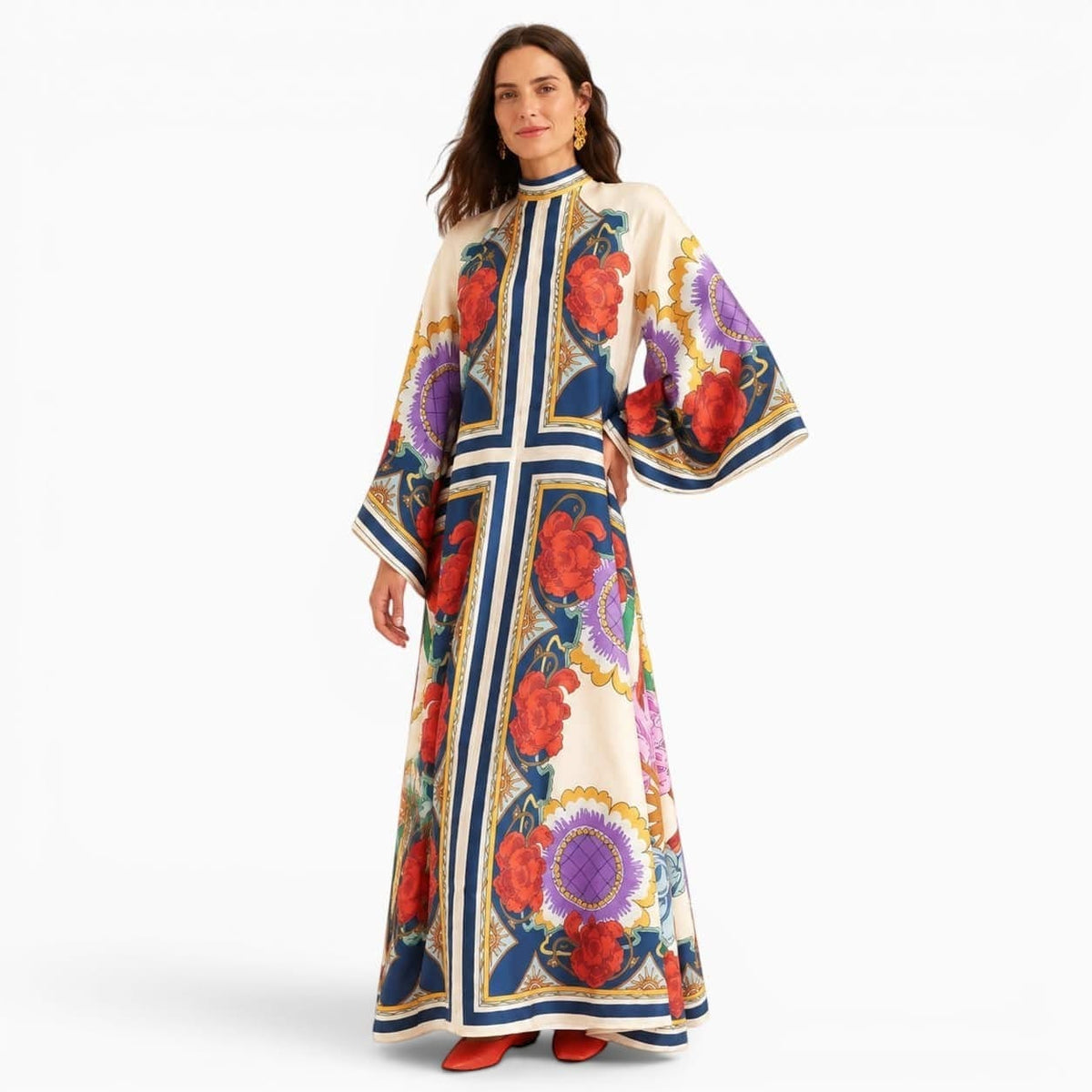 La Boutique Kimono Robe Longue Fleurie Femme
