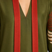 La Boutique Kimono Robe Longue Vert Foncé Bohème