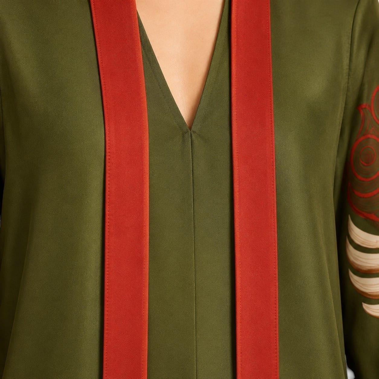 La Boutique Kimono Robe Longue Vert Foncé Bohème