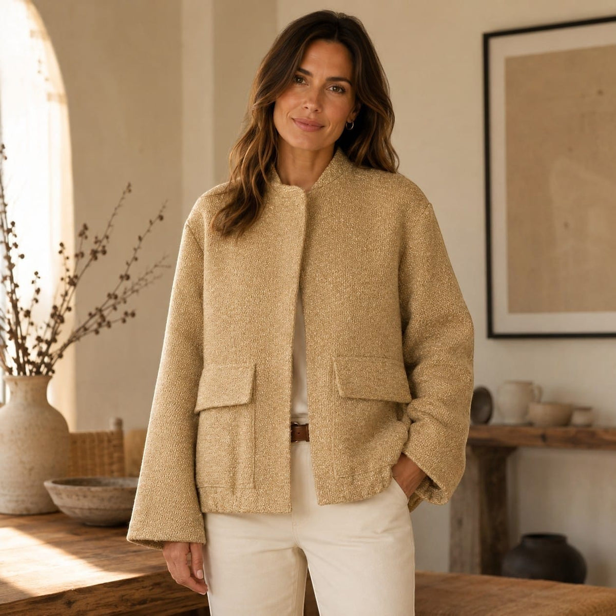 La Boutique Kimono Veste Femme Dorée Pailletée