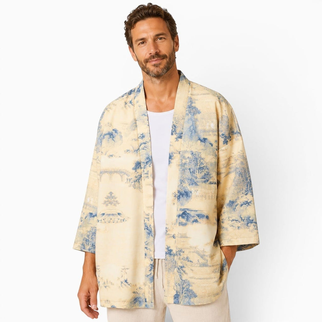 La Boutique Kimono Veste Kimono Japonais Paysage Haori
