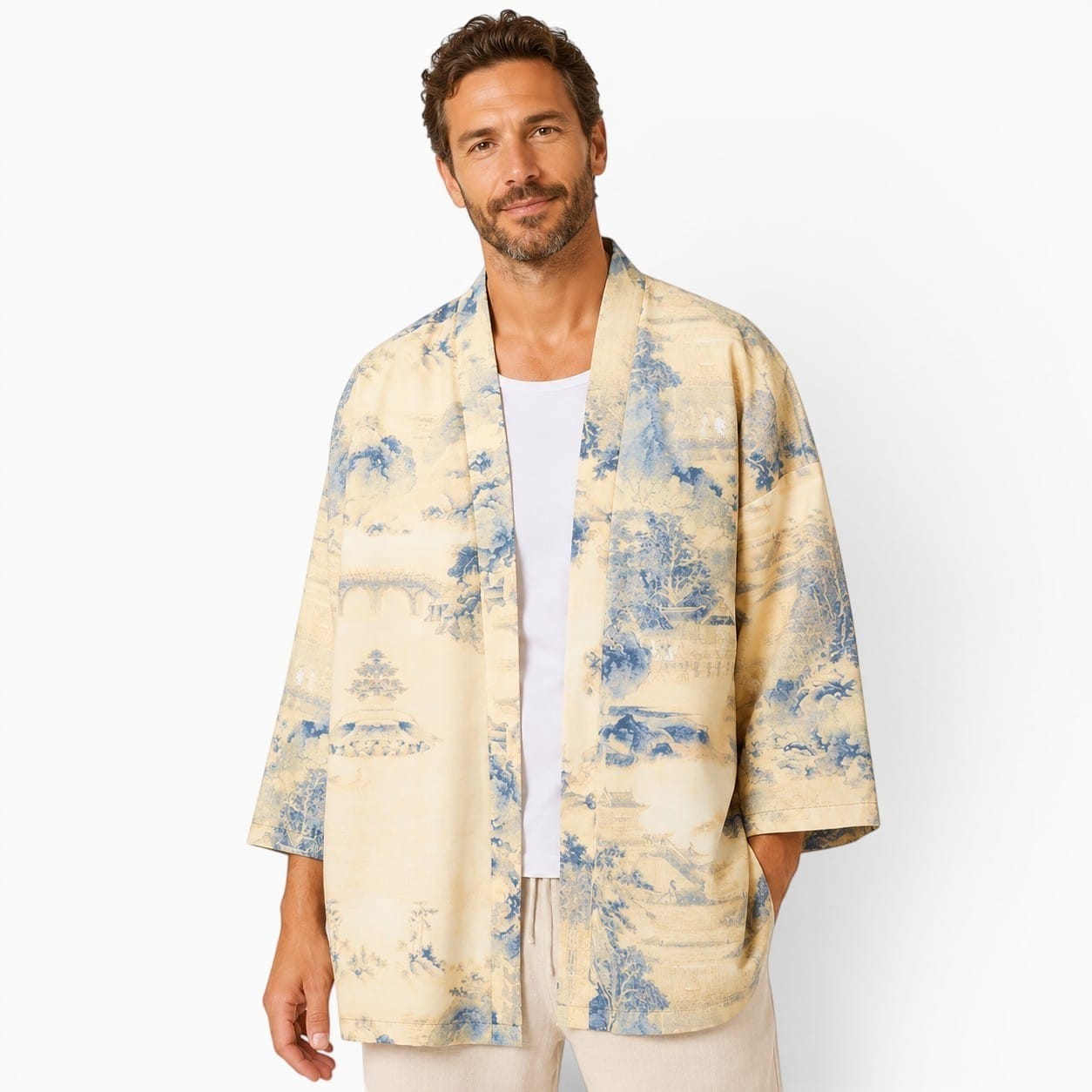 La Boutique Kimono Veste Kimono Japonais Paysage Haori