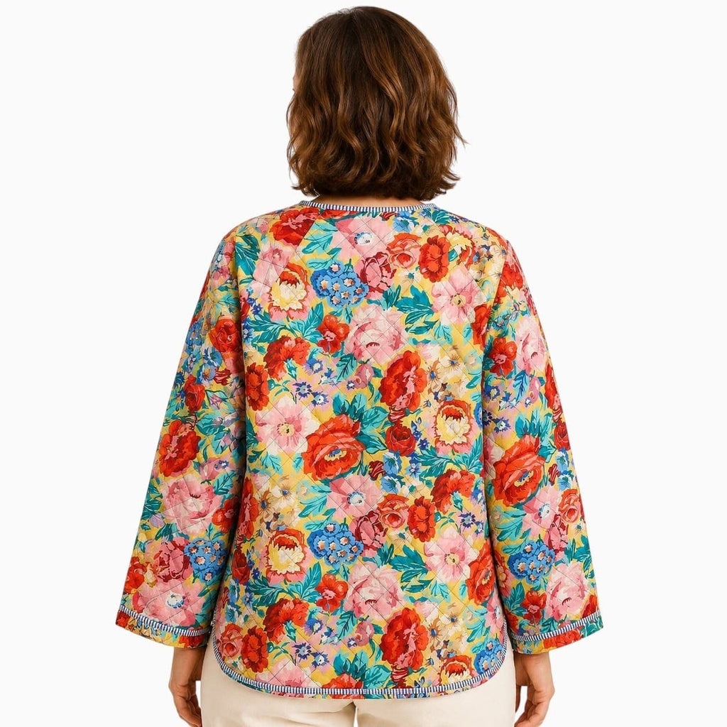 La Boutique Kimono Veste Matelassée Fleurie Femme