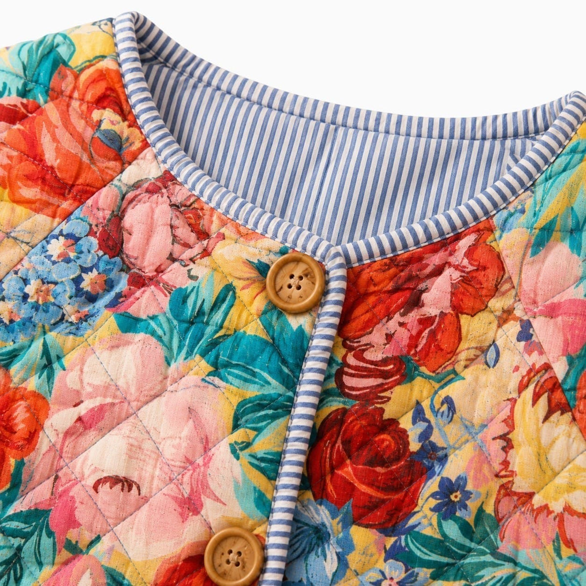 La Boutique Kimono Veste Matelassée Fleurie Femme