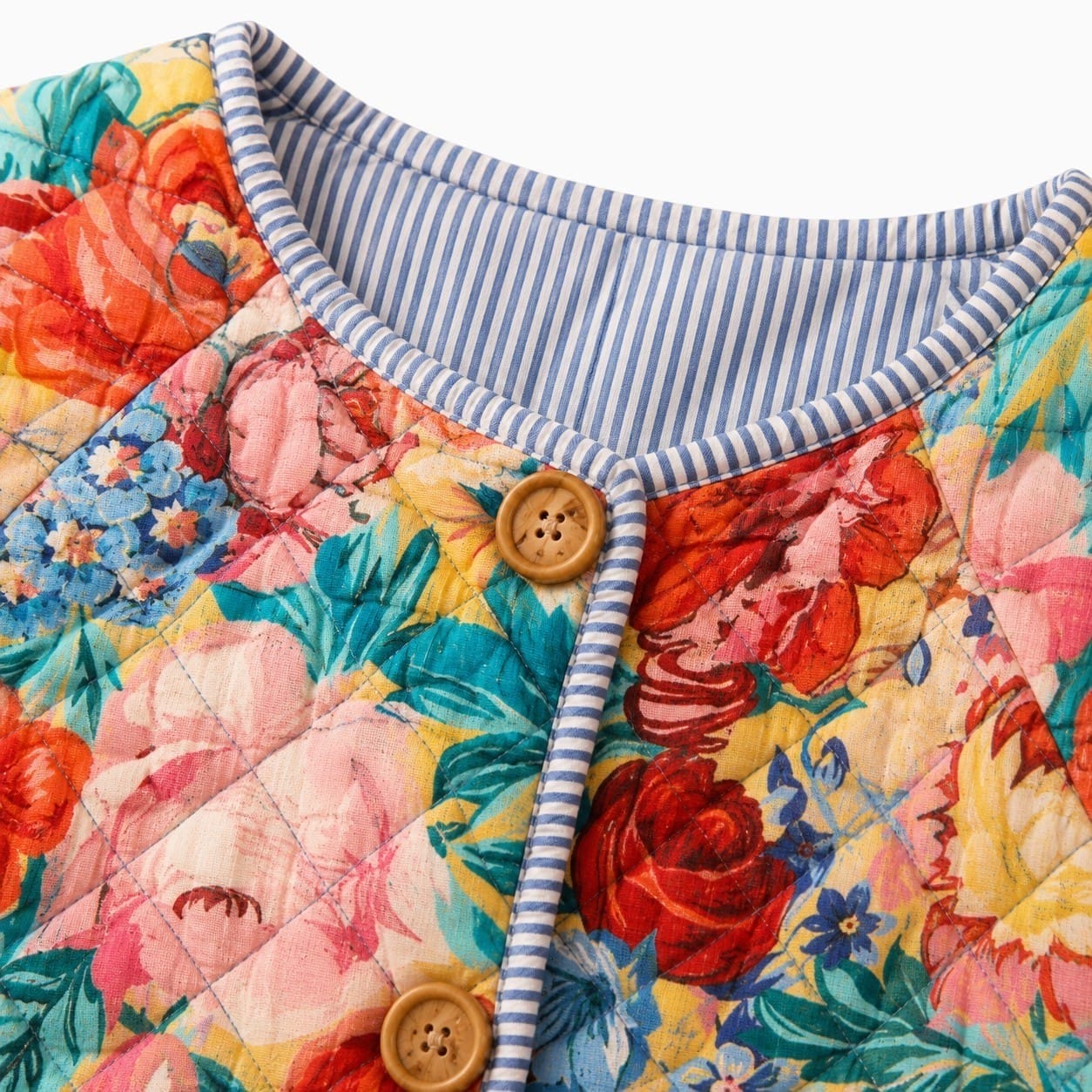 La Boutique Kimono Veste Matelassée Fleurie Femme