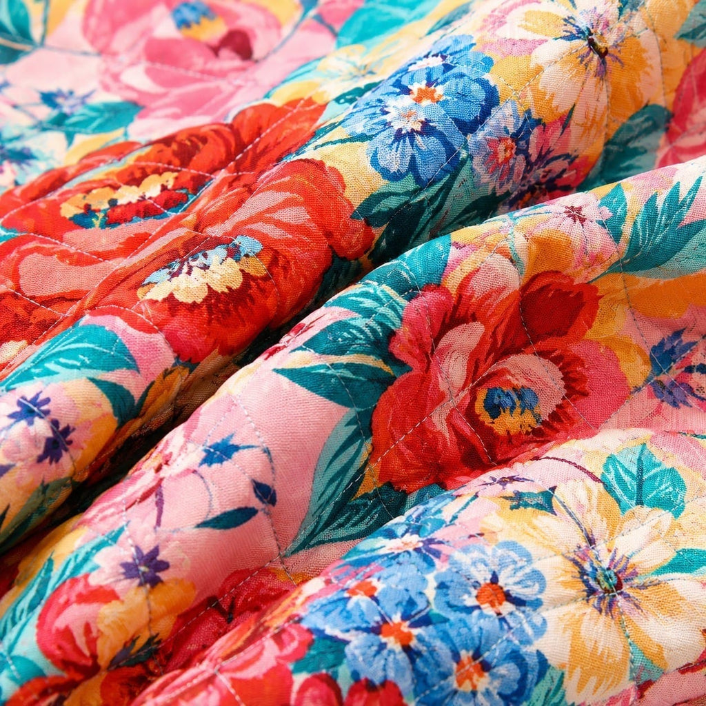 La Boutique Kimono Veste Matelassée Fleurie Femme