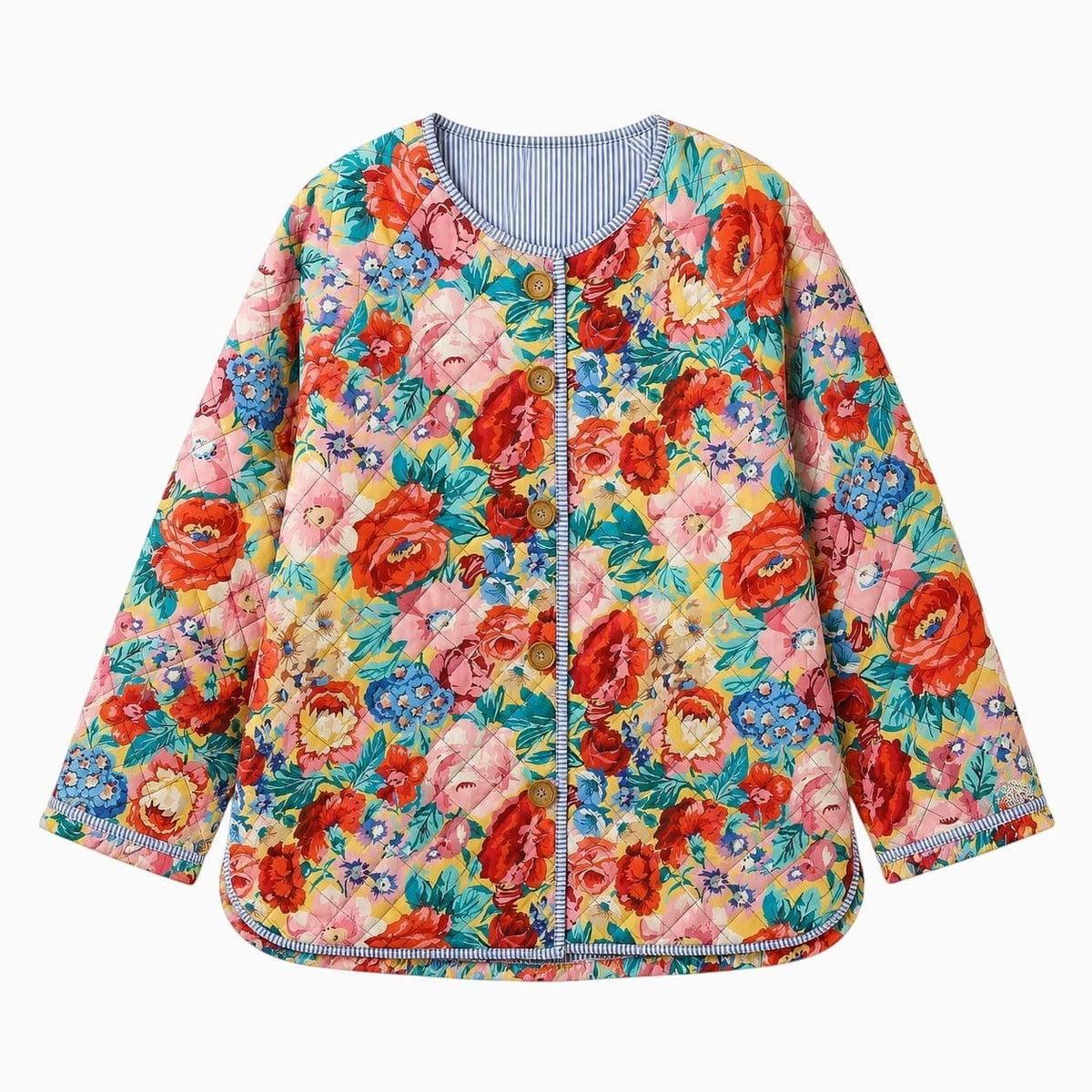 La Boutique Kimono Veste Matelassée Fleurie Femme