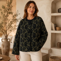 La Boutique Kimono Veste Matelassée Vert Kaki