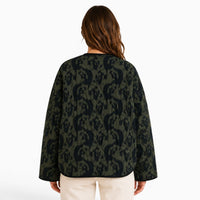 La Boutique Kimono Veste Matelassée Vert Kaki